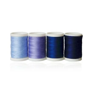NEU Nähgarn Allesnäher Overlock Garn Set Rolle Stärke 60/3 Farben Blau Lila - Bild 1 von 8
