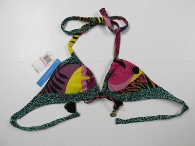 Top de bikini azul|Rod Beattie halter triángulo cuerda frontal talla 6 [34-35/A-C] Foto 1 de 4