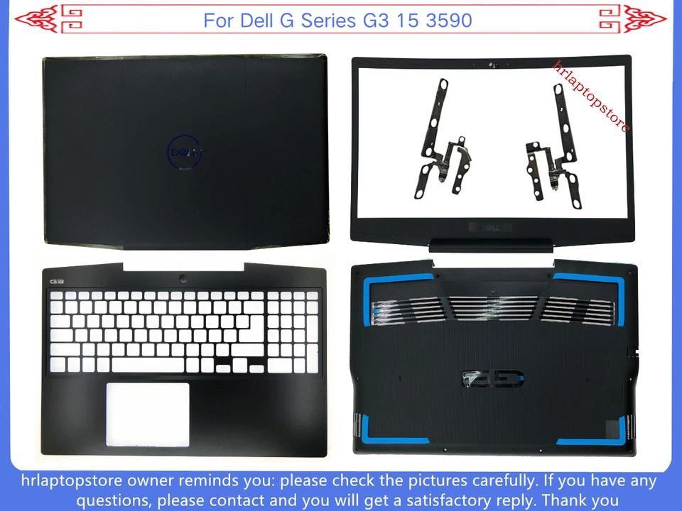 New For Dell G Series G3 15 3590 LCD Cover/Bezel/Upper / palmrest/Bottom/Hinges - image 1 of 1