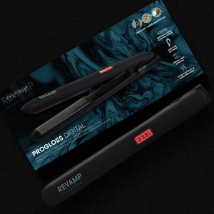 Revamp Digital Keramik Haarglätter, geeignet für alle Haartypen, schwarz - Bild 1 von 2