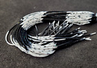 RUBBER SILICONE LEGS - Fly Tying Material - BLACK/ WHITE SPEC - 50 Strands - NEW