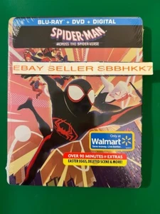 Spider-Man Across the Spider-Verse Blu-Ray + DVD + Digital Walmart Steelbook NEW - Picture 1 of 2