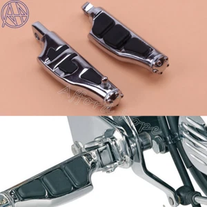 Steel + Rubber Motorcycle Footrest Passenger Rear Foot Pegs Stiletto Footpegs - Picture 1 of 9