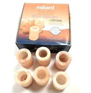 Milliard Think Pink Pure Himalayan Salt Shot glasses NEW - Picture 1 of 2