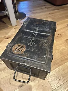 Vintage Metal Travel Trunk Chest - Major General Arthur Charles Shortt 1943 - Picture 1 of 10