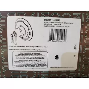 Valvola termostatica Brizo T60061-NKBL Rook Temperassure solo trim con maniglie - Foto 1 di 3