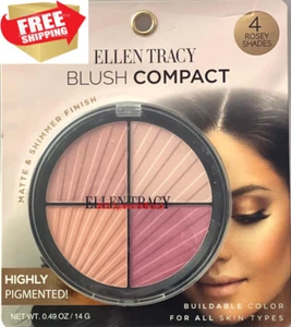 ELLEN TRACY Blush Compact Matte & Shimmer Finish / Highly Pigmented - Picture 1 of 3
