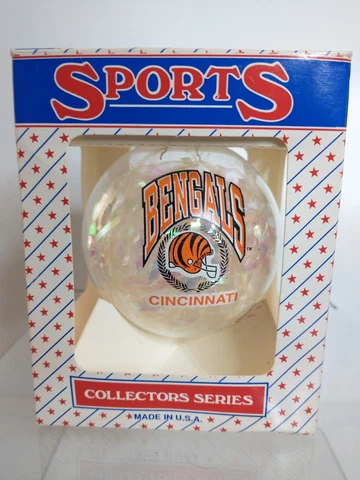 Cincinnati Bengals Christmas Ornament Sports Collectors Series NFL Glass Ball Cover