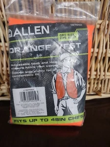 Allen Orange Vest Fits Up To 48 In Chest - Picture 1 of 3