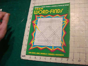 Unused High Grade: TEEN Word-Finds; aUG 1973, hidden words popular topics HTF - Picture 1 of 4