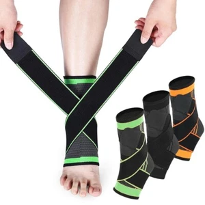 Adjustable Sports Ankle Support Compression Brace Protector Stabilizer Strap UK - Picture 1 of 19