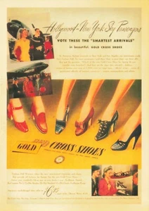 Postcard Advertising Gold Cross Shoes 4x6 Modern Print - Picture 1 of 2