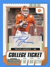 2021 Contenders Draft Picks College Ticket Stub Autograph Trevor Lawrence 06/16