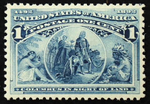 U.S. Mint Stamp Scott #230 1c Columbian, Superb. Never HInged. A Gem! Cover