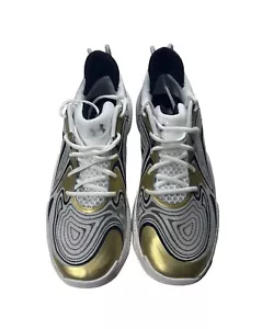Under Armour Sneaker Spawn 6 Herren UA Gold Weiß Basketball Gr. 10,5 (3027263-100) - Bild 1 von 8