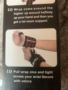 2X Weight Lifting Wrist Wraps Gym Workout Training Support Straps - Picture 1 of 5