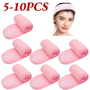 5-10pcs Women Adjustable SPA Headband, Soft Towel, Facial/Yoga Makeup Accessory - Picture 1 of 8