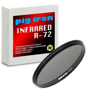 Pig Iron 37mm IR Infrared R-72 Filter Premium Schott Glass 720nm Optical Element - Picture 1 of 24