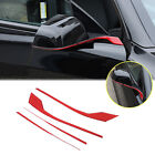 For Tesla Model 3 23-24 Red Carbon Fibre Rear View Mirror Anti-Scratch Strip
