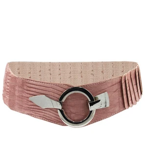 Cinturón elástico de mujer Glamexx24 cinturón de cintura ancho 6 cm cinturón de cadera anillo plateado - Imagen 1 de 21