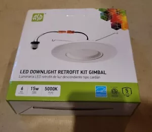 LED Downlight Retrofit Kit Gimbal 5000k 15w Appliance ASD 6” Brand NEW NIP - Picture 1 of 5