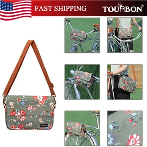 TOURBON Bolso de Manillar de Bicicleta Alféizar de Teléfono Cremallera Ciclismo Paquete Bandolera Regalo - Imagen 1 de 24