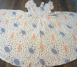 Dot Dot Smile size 8/10 girls crabs and lobster Empire twirl dress new - Picture 1 of 5