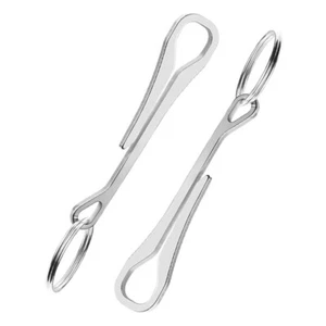2 Pcs Key Chain Buckle Clip for Purse Belt Keychain Hook Stainless Steel - Picture 1 of 12