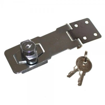 OLD-HARVEST 1 Überfalle mit Schloß Verschluß-Riegel für Koffer Anhänger Tür Tor Beschlag NEU
