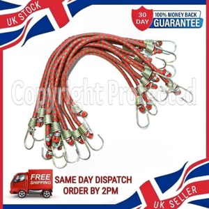 10 SMALL BUNGEE CORDS 10" SHORT MINI BIKE CAMPING ELASTIC STRAP HOOK STRETCH - Picture 1 of 4