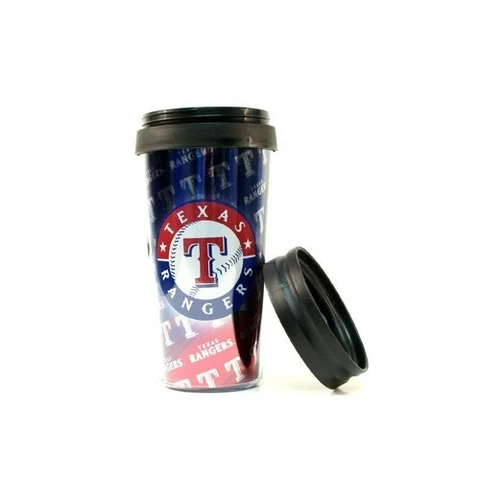 Texas Rangers MLB Licensed 16oz Acrylic Travel Tumbler Coffee Mug with Lid Cover