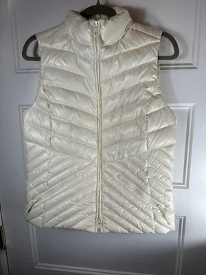 Chaleco pequeño blanco hinchado Talbots Foto 1 de 4