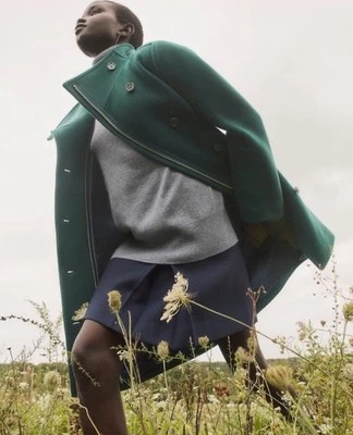 179 NWT J crew villa coat Italian stadium Cloth Nello Gori Hunter Green 10 $368 - Image 1 of 4