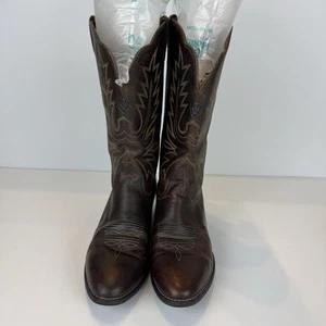 Ariat Heritage Women’s 11c R Toe Cowboy Boots Distressed Leather 1000102115725 - Picture 1 of 14