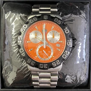 TAG HEUER Formula 1 CAH1113 Orange Dial Quartz Men's Watch 43mm From JP - Picture 1 of 15