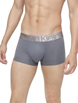 Baúl de tiro bajo de microfibra Icon de Calvin Klein para hombre talla XL gris nuevo con etiquetas Foto 1 de 4
