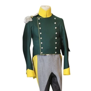 New 1815 Officer dragon light Belgian Green wool Tailcoat - Picture 1 of 4