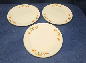 Vintage Superior Hall Quality Jewel Tea"Autumn Leaf" Set/3 Salad Plates USA  - Picture 1 of 5