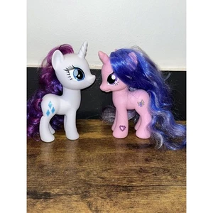 My Little Pony G4 Brushable Rarity and Royal Ribbon Ponies 6" Set of 2 - Picture 1 of 7