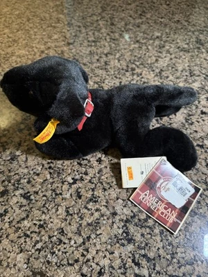 Steiff Dog Black Labrador Puppy American Kennel Club 668210 FAO NWT Ear Button - Image 1 of 4
