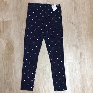 NWT Juicy Couture Navy Blue Logo Name & Heart Print Leggings Girl’s size 6 - Picture 1 of 6