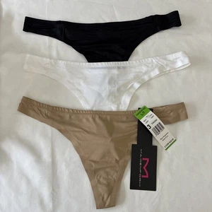 Maidenform Thong String Underwear 3 Pack Comfort Devotion Panties Size Large - Picture 1 of 4