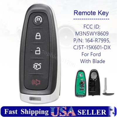 Smart Remote Key Fob For Ford Escape Titanium 2013 2014 2015 2016 CJ5T-15K601-DX - Image 1 of 4