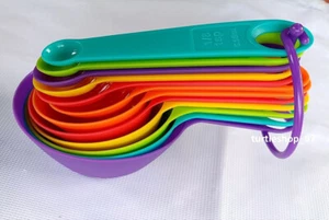 12 Piece Measuring Spoons Set Stackable MultiColour Material Durable Plastic - Picture 1 of 9