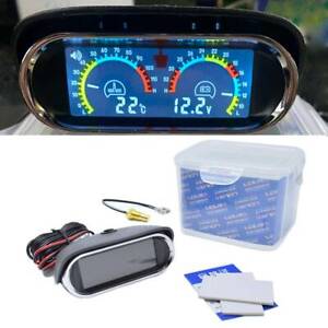 2in1 Univesal Multi-function Car Water Temp Temperature Gauge Voltmeter Measure