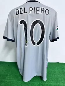 JUVENTUS DEL PIERO SIGNED AUTOGRAPHED JERSEY NO MATCH WORN SHIRT T-SHIRT COA - Picture 1 of 7