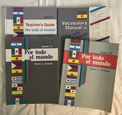 A Beka Spanish 1 Teacher Guide + Vocab Manual + Spanish 1A & 1B Student Texts - Image 1 of 4