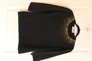 st john sweater womens knit pullover black size petite - Picture 1 of 5