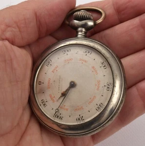 VINTAGE MOVADO RARE DOUBLE-SIDED POCKET WITH WORKING TIMER FOR REPAIR OR SPARE P - Picture 1 of 11