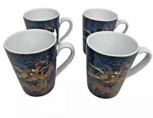 Williams Sonoma Lunar New Year Blue Dragon Tassen Tassen 4er Set - Bild 1 von 5
